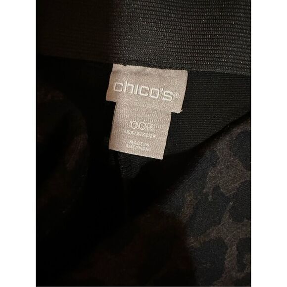 STUNNING CHICOS SO SLIMMING Juliet Leopard-Print Ankle Pants Size 00R (US 2R) Go - Picture 4 of 11